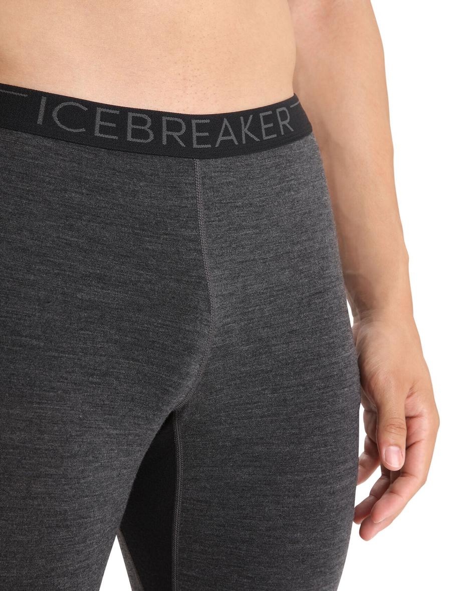 Icebreaker BodyfitZone™ Merino 260 Zone Thermal Férfi Leggings Fekete | HU 1138CTVE